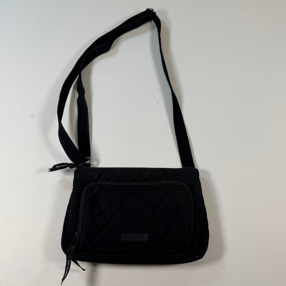 Vera Bradley Little Hipster Black Quilted Crossbody Bag Excellent condition